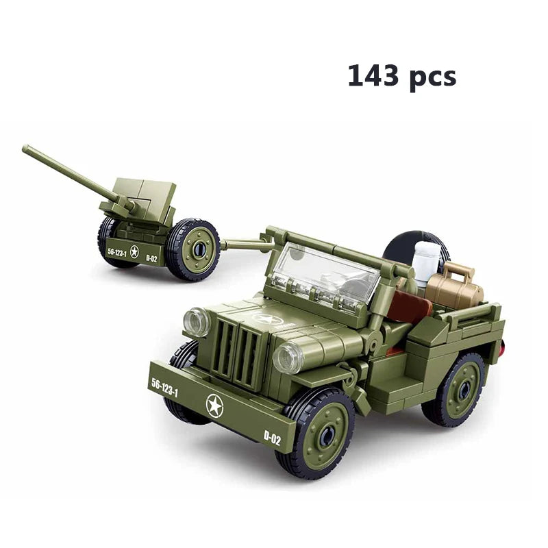 Comprehensive Modern and WW2 Military Vehicle Building Block Set - #Toys For Kids#