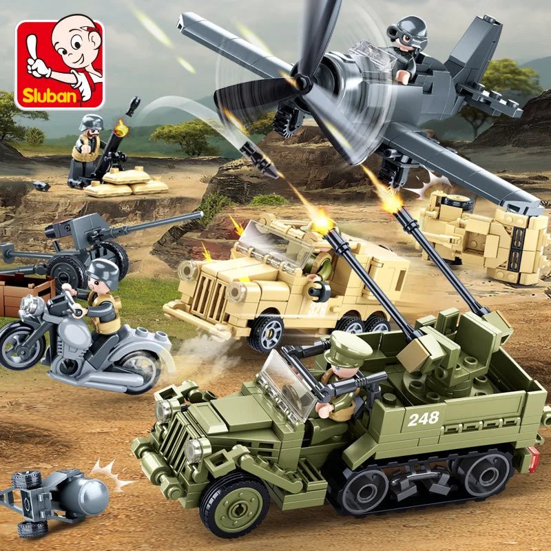 Comprehensive Modern and WW2 Military Vehicle Building Block Set - #Toys For Kids#