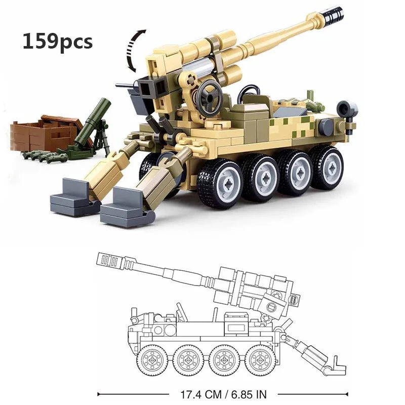 Comprehensive Modern and WW2 Military Vehicle Building Block Set - #Toys For Kids#