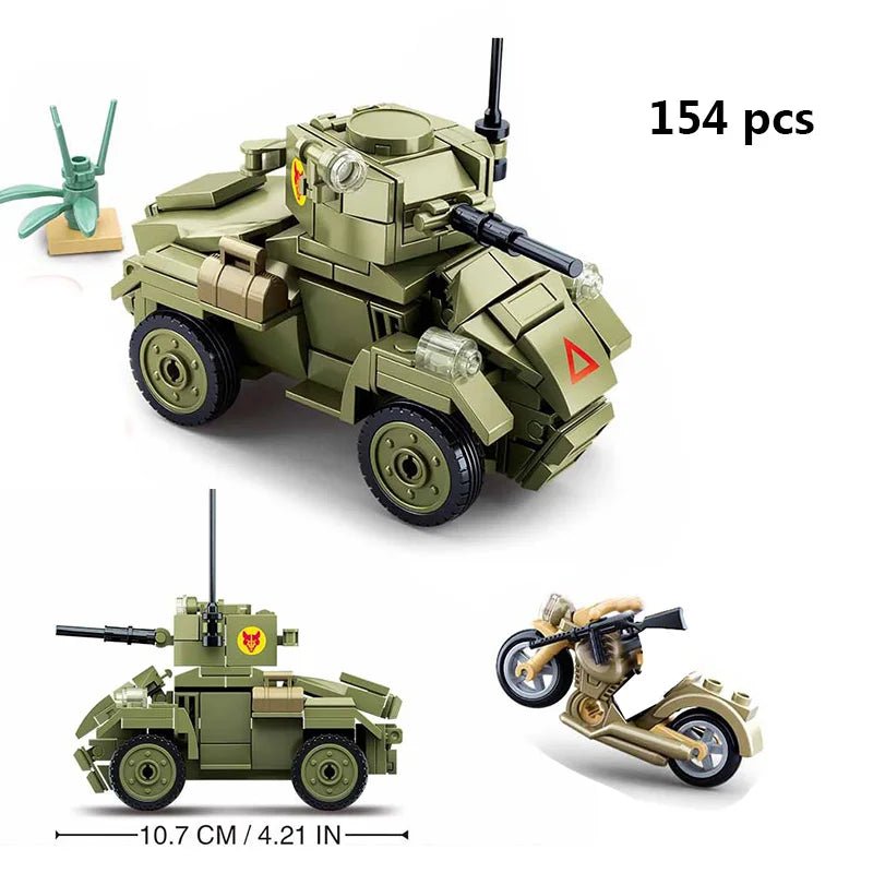 Comprehensive Modern and WW2 Military Vehicle Building Block Set - #Toys For Kids#