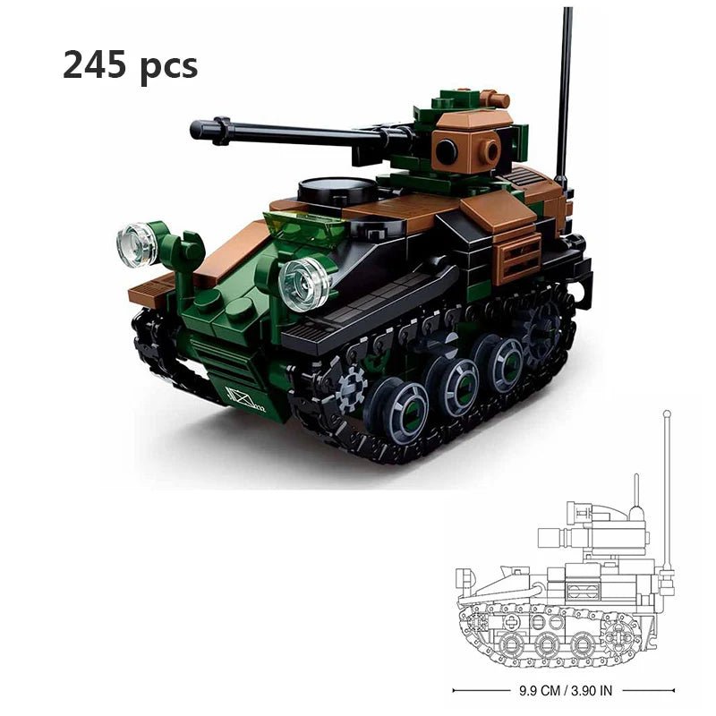 Comprehensive Modern and WW2 Military Vehicle Building Block Set - #Toys For Kids#