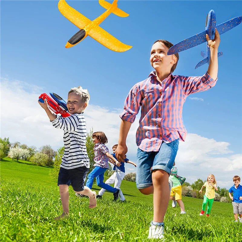 Foam Airplane Launcher Outdoor Sports Catapult Gun for Kids - #Toys For Kids#