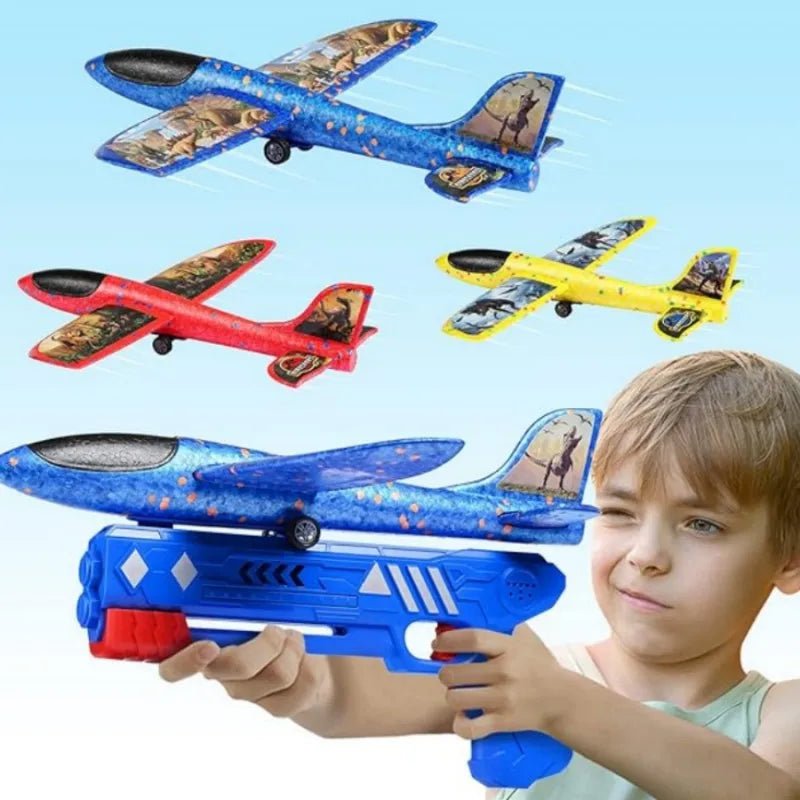 Foam Airplane Launcher Outdoor Sports Catapult Gun for Kids - #Toys For Kids#