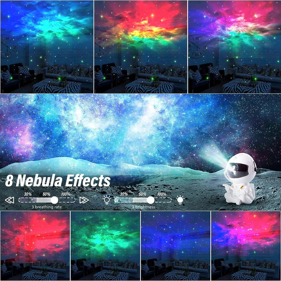 Galaxy Night Light Beautiful Astronaut Space Projector - #Toys For Kids#