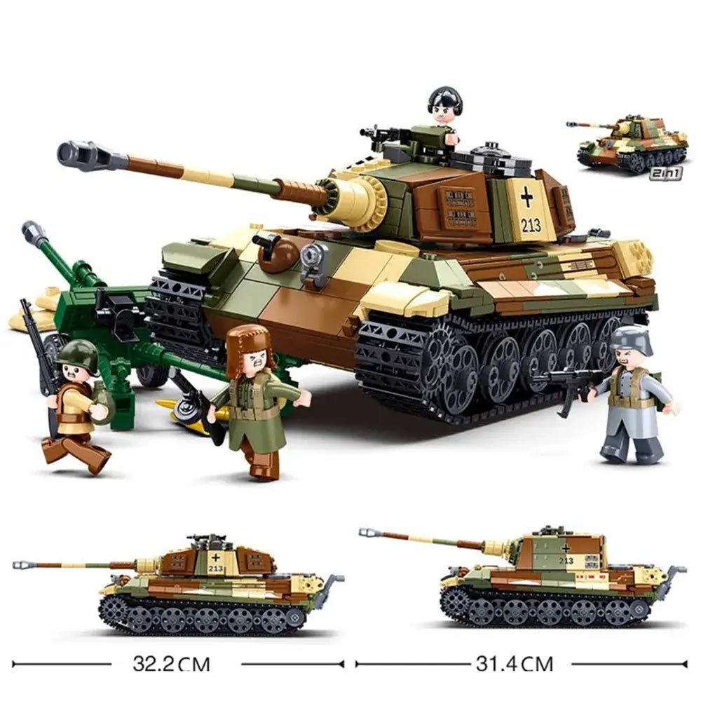 Military Realistic Medium Tank Armored Assault Building Block Set - #Toys For Kids#