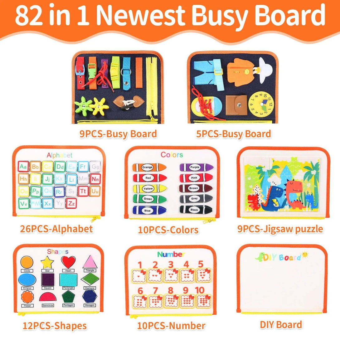 Montessori Busy Board Educational Book For Toddler Baby - #Toys For Kids#