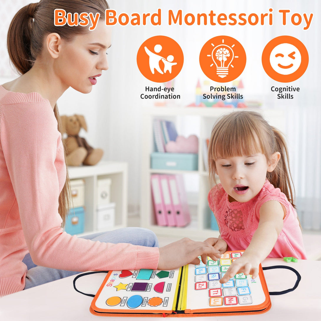 Montessori Busy Board Educational Book For Toddler Baby - #Toys For Kids#