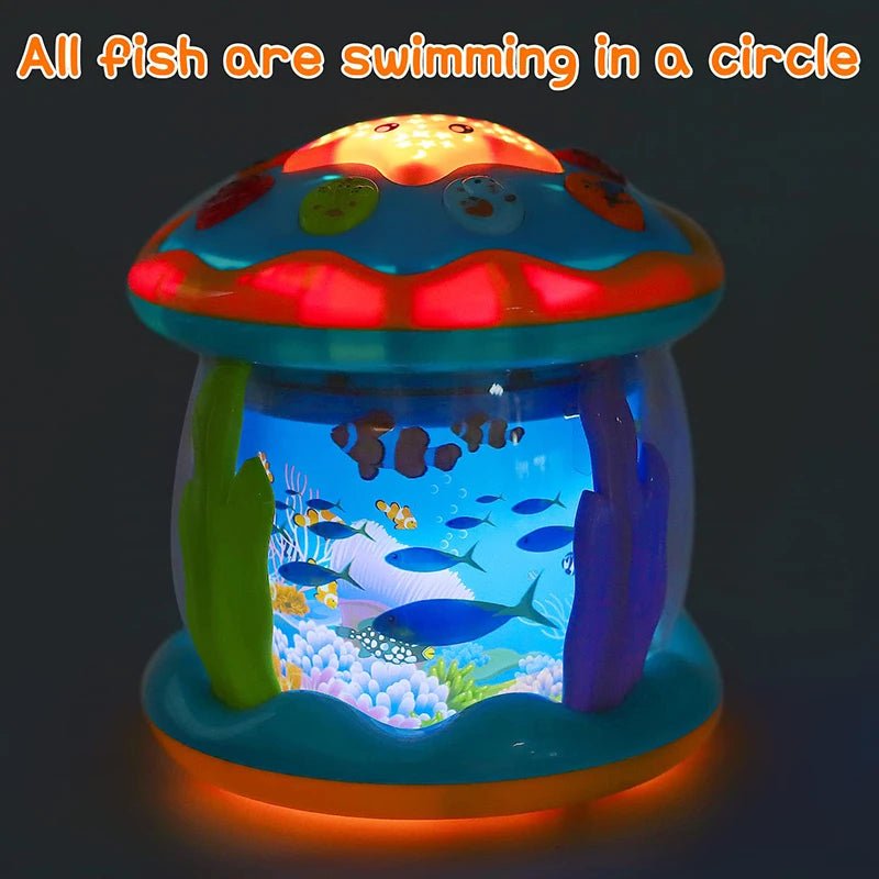 Ocean Light Rotary Projector Musical Sensory Toys For 0-4 Years Babies - #Toys For Kids#