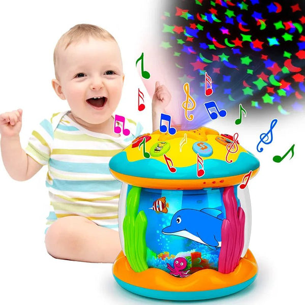 Ocean Light Rotary Projector Musical Sensory Toys For 0-4 Years Babies - #Toys For Kids#