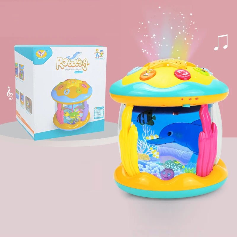 Ocean Light Rotary Projector Musical Sensory Toys For 0-4 Years Babies - #Toys For Kids#