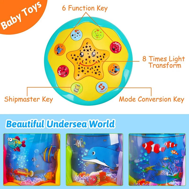 Ocean Light Rotary Projector Musical Sensory Toys For 0-4 Years Babies - #Toys For Kids#