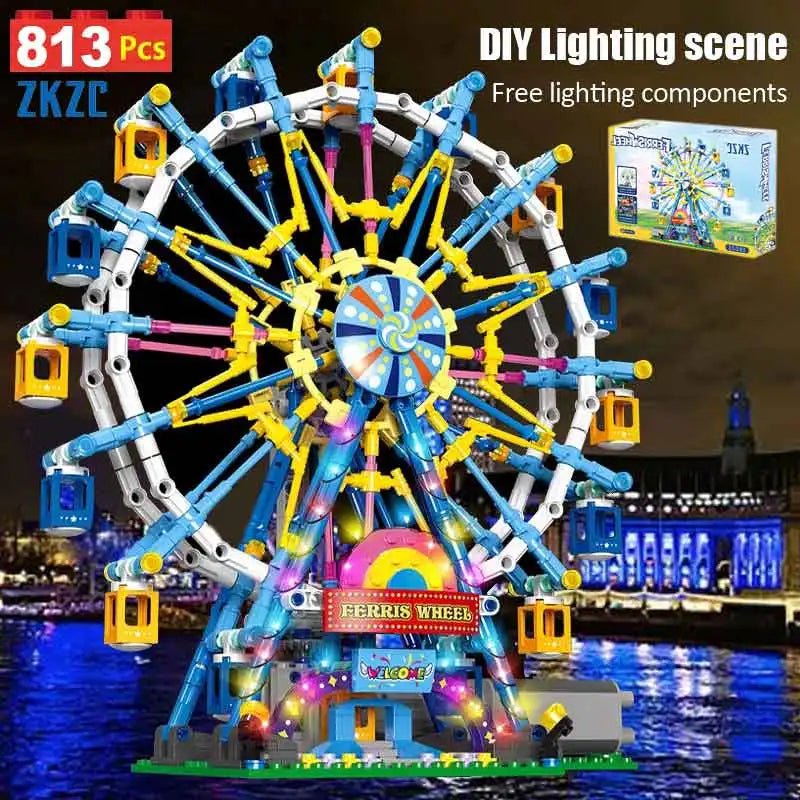 Rotating Ferris Wheel Building Blocks City Friends MOC Electric Toy - #Toys For Kids#