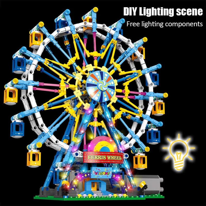 Rotating Ferris Wheel Building Blocks City Friends MOC Electric Toy - #Toys For Kids#