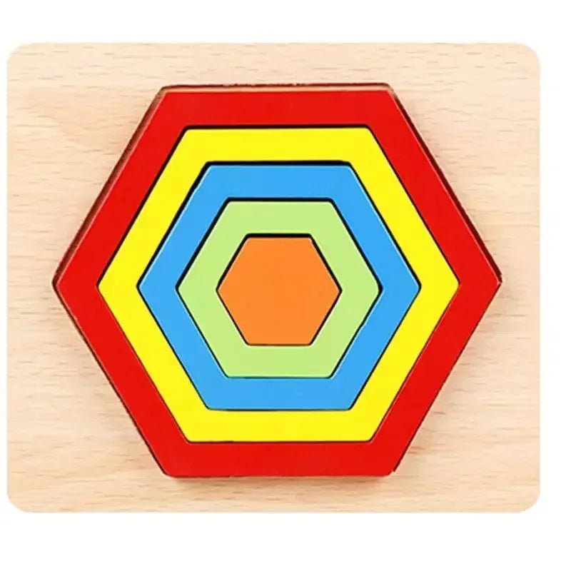 Shape Sorting Wooden Puzzle Sensory STEM Education Toy For Toddlers - #Toys For Kids#