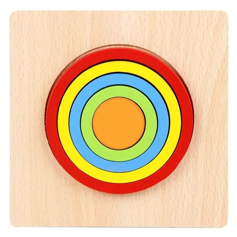 Shape Sorting Wooden Puzzle Sensory STEM Education Toy For Toddlers - #Toys For Kids#