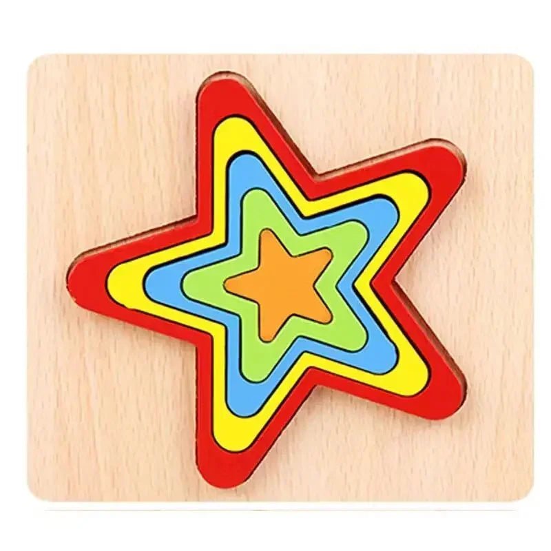 Shape Sorting Wooden Puzzle Sensory STEM Education Toy For Toddlers - #Toys For Kids#