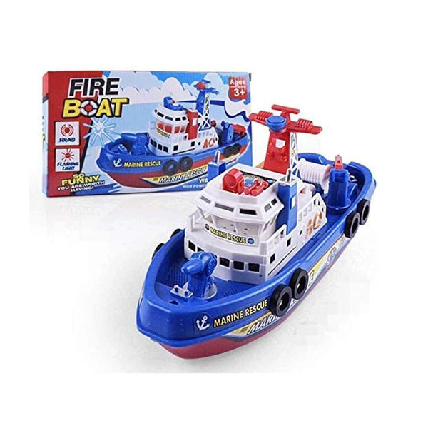 Water Spray Electric Boat: Rescue Fireboat Bath Toy for Babies - #Toys For Kids#